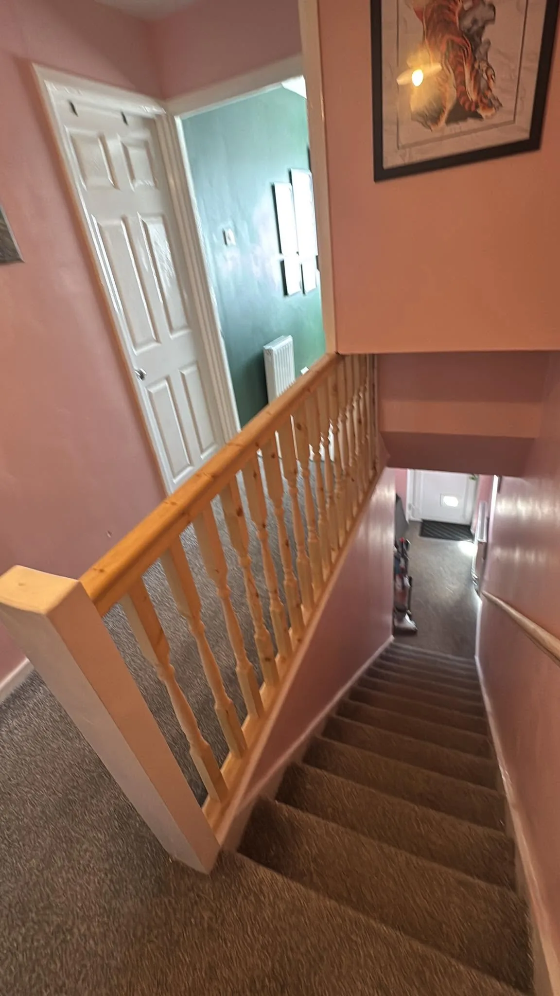 Landing after balustrade