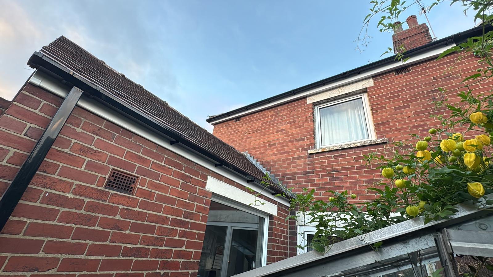 Fascia and guttering work on the property roofline